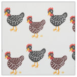 Speckled hens and eggs fabric