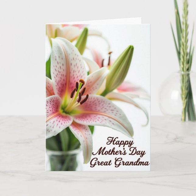 Speckled Lily Mothers Day Card (Front)