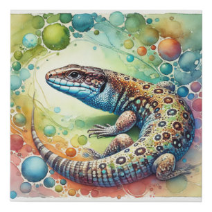 Speckled Lizard 260824AREF112 - Watercolor Faux Canvas Print