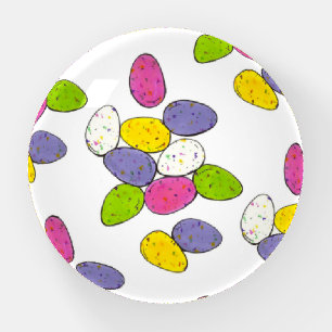 Speckled Malted Milk Robin Egg Easter Basket Candy Paperweight
