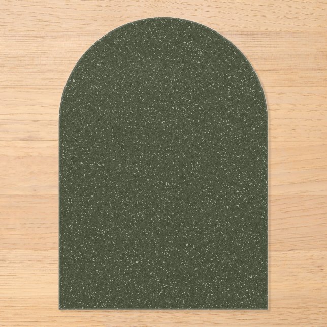 Speckled Moss Green Acrylic Invitation – Customize (Front)