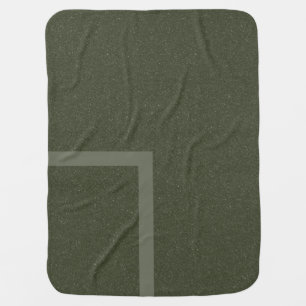 Speckled Moss Green Baby Blanket with Edge Detail