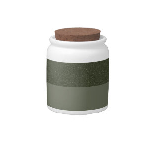 Speckled Moss Green Candy Jar – Customizable