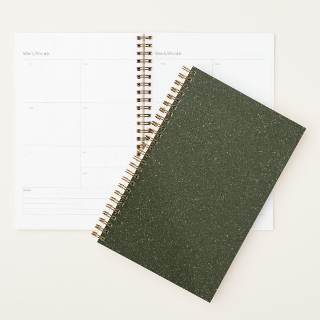 Speckled Moss Green Custom Planner (Display)