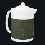 Speckled Moss Green Custom Teapot<br><div class="desc">Elevate your tea service with this customizable speckled moss green ceramic teapot, designed to blend form and function. The textured look of the deep green finish evokes both natural calm and contemporary style, making it ideal for weddings, branded corporate events, holiday gatherings, or hospitality environments. This teapot is a practical...</div>