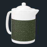 Speckled Moss Green Custom Teapot<br><div class="desc">Elevate your tea service with this customizable speckled moss green ceramic teapot, designed to blend form and function. The textured look of the deep green finish evokes both natural calm and contemporary style, making it ideal for weddings, branded corporate events, holiday gatherings, or hospitality environments. This teapot is a practical...</div>
