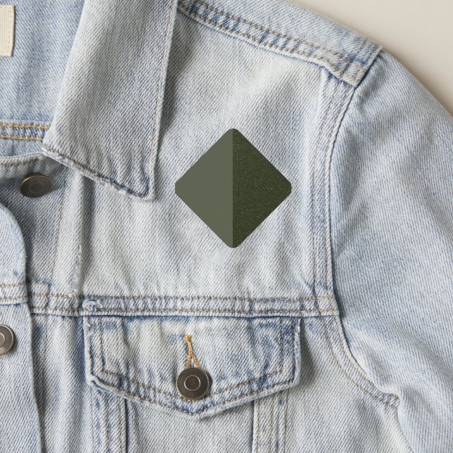 Speckled + Moss Green Diamond Patch – Customizable (On Jacket)