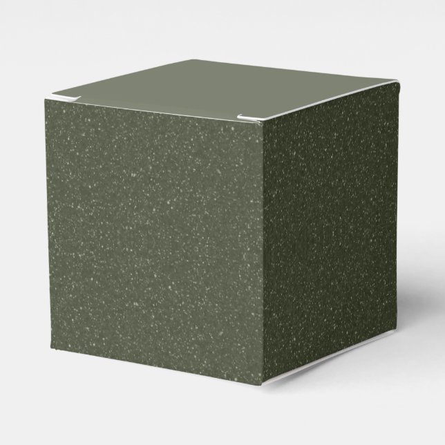 Speckled Moss Green Favor Box Design – Customize (Front Side)