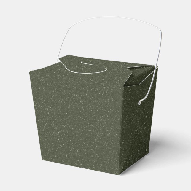 Speckled Moss Green Favor Boxes Bulk – Customize (Front Side)