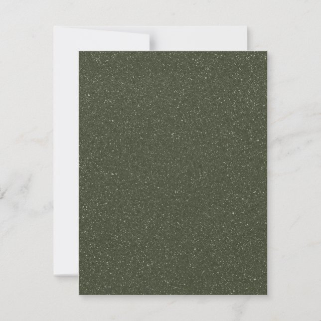 Speckled Moss Green Flat Card – Customizable (Front)