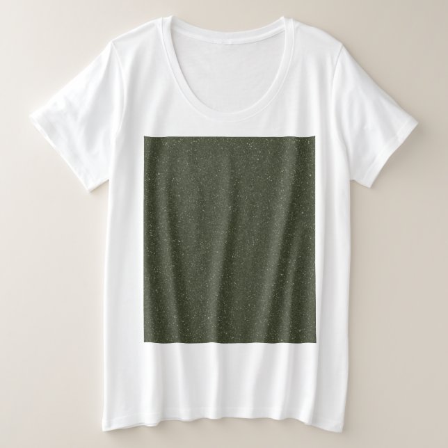 Speckled Moss Green Minimalist Tee – Customizable (Design Front)