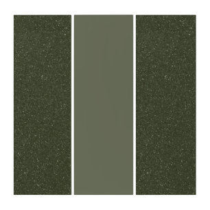 Speckled Moss Green Side-Panels Triptych