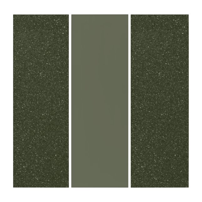 Speckled Moss Green Side-Panels Triptych (Front)
