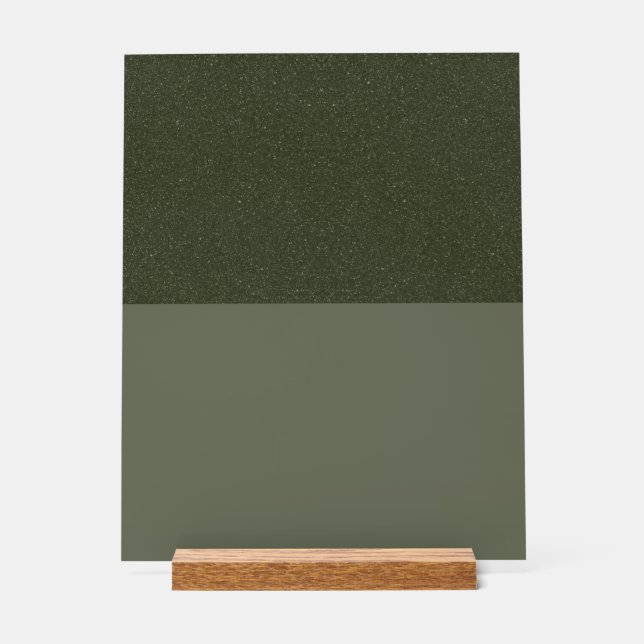 Speckled Moss Green Top Acrylic Sign – Customize (Front)