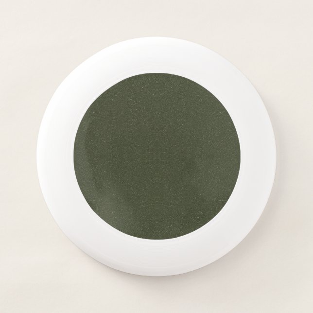 Speckled Moss Green White Frisbee – Customizable (Front)