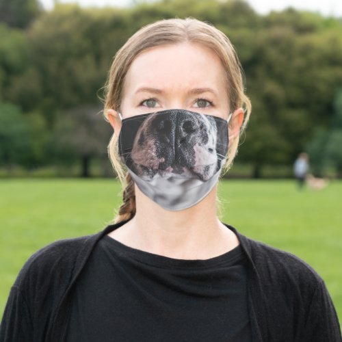 Speckled Muzzle Boston Frenchie Dog Nose Funny Adult Cloth Face Mask