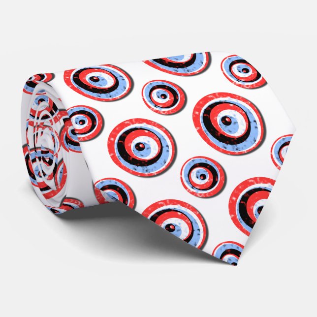 Speckled Polka Dot Circles Pattern Neck Tie (Rolled)