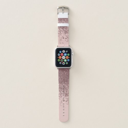 Speckled Rose Gold Glitter on Blush Pink Apple Watch Band