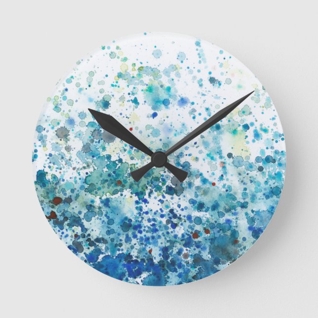 Speckled Sea I Round Clock (Front)