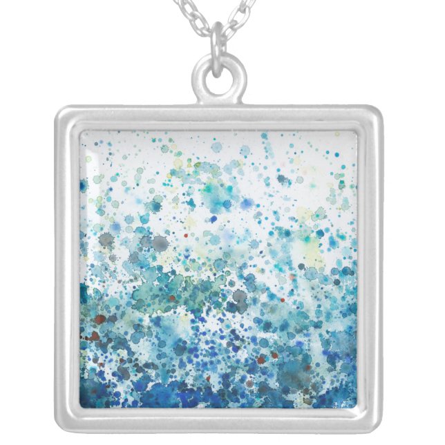 Speckled Sea I Silver Plated Necklace (Front)
