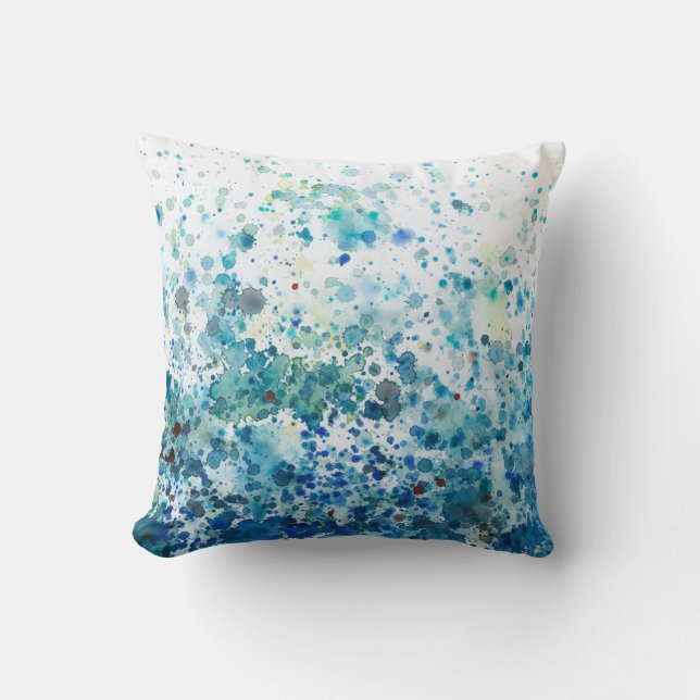 Speckled Sea I Throw Pillow (Front)
