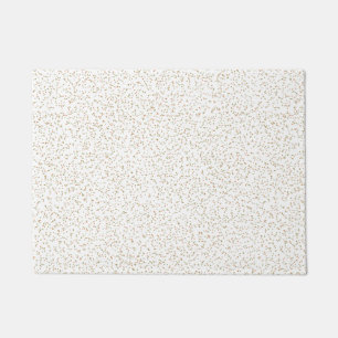 Speckled Spring Fern, Green & Orange Dots Doormat