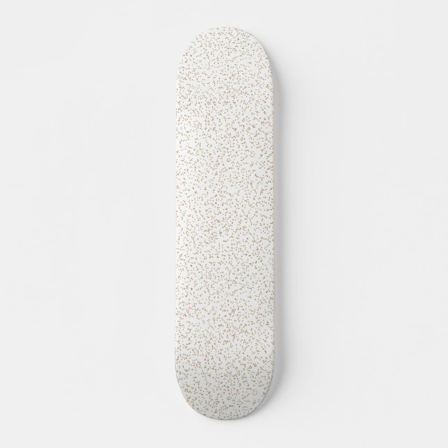 Speckled Spring Fern, Green & Orange Dots  Skateboard (Front)