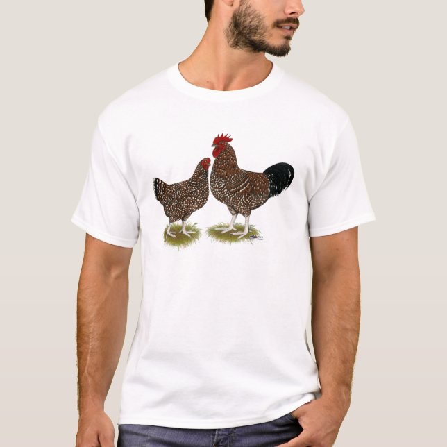 Speckled Sussex Chickens T-Shirt (Front)