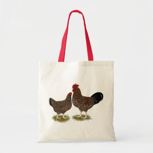 Speckled Sussex Chickens Tote Bag
