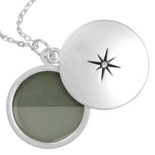 Speckled Top Moss Green Locket – Custom Necklace