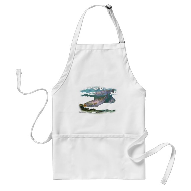 Speckled Trout Feeding Adult Apron (Front)
