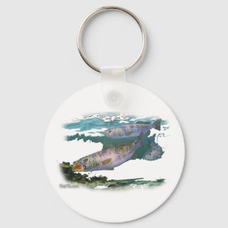 Speckled Trout Feeding Keychain