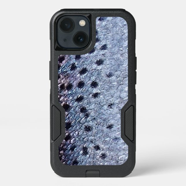 Speckled Trout Fish Skin Pattern Otterbox iPhone Case (Back)