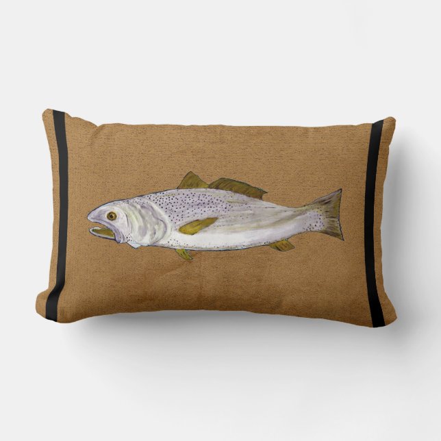 Speckled Trout Lumbar throw pillow (Front)