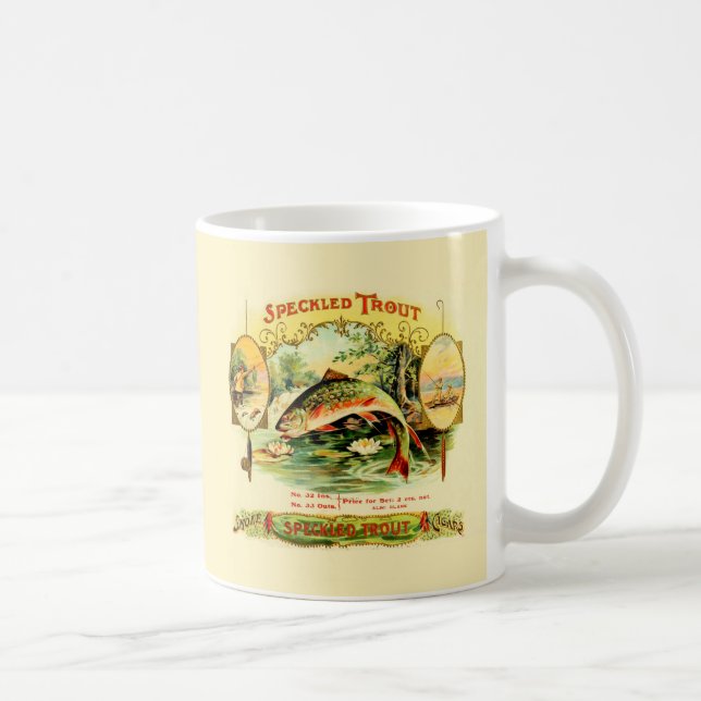 Speckled Trout Vintage Art Coffee Mug (Right)