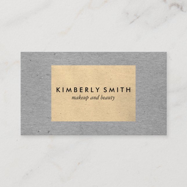 Speckled Two Tone Color Blocks Business Card (Front)
