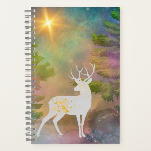 Speckled with Gold White Stag Spiral Notebook