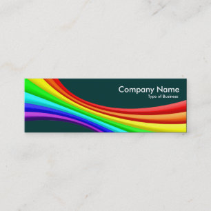 Specrum Curve 3d - Dark Green 003333 Mini Business Card