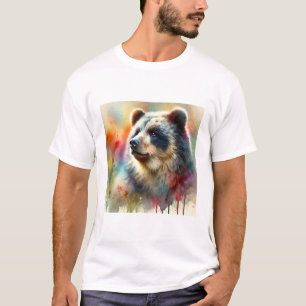 Spectacled Bear 060924AREF142 - Watercolor T-Shirt