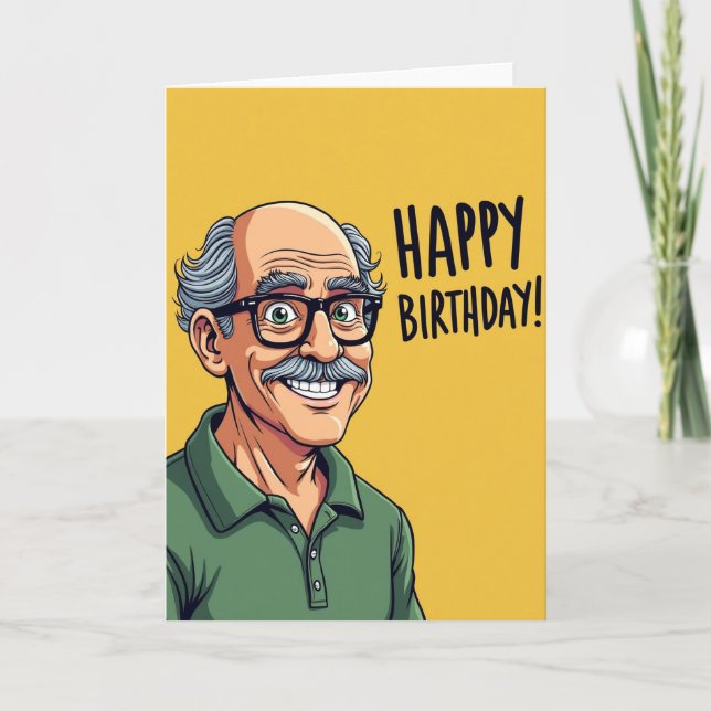 Spectacled Cheer Birthday Card (Front)