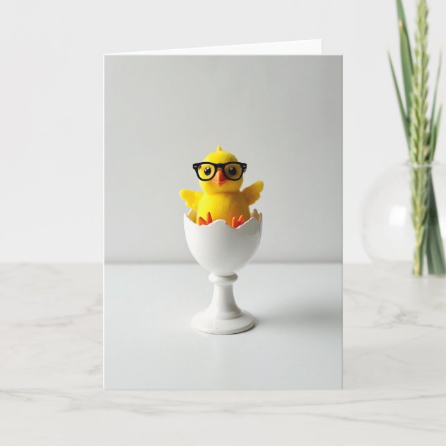 Spectacled Fowl In Cup Card (Front)