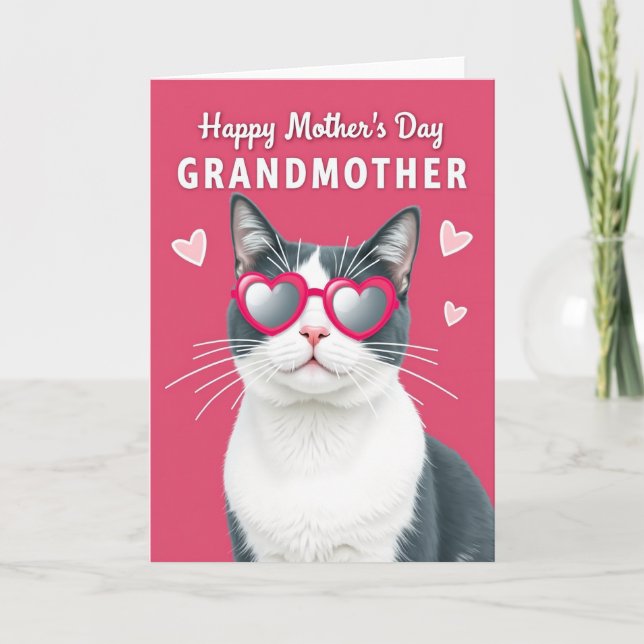 Spectacled Kitty Mothers Day Card (Front)