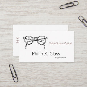 Spectacles Eyewear Optical Vision Business Card
