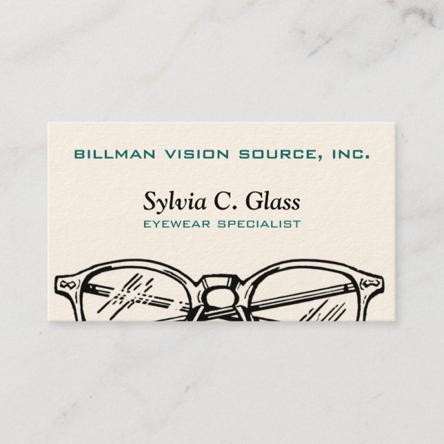 Spectacles Eyewear Optical Vision Business Card (Front)