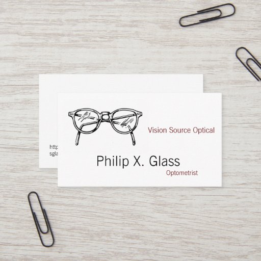 Customizable Spectacles Eyewear Optical Vision Business Cards