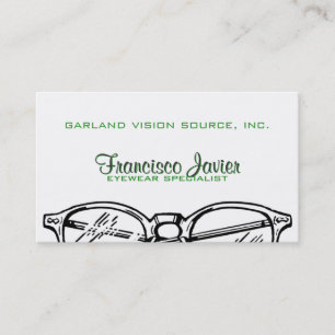 Spectacles Eyewear Optical Vision Business Card