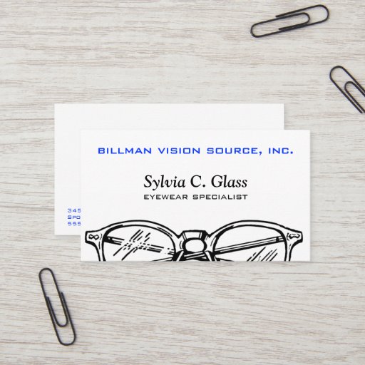 Customizable Spectacles Eyewear Optical Vision Business Card