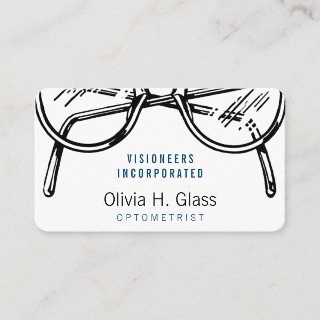 Spectacles Eyewear Optical Vision Business Card (Front)