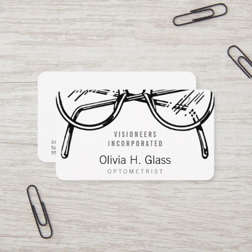 Customizable Spectacles Eyewear Optical Vision Business Cards