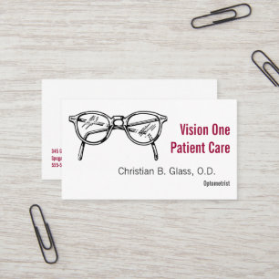 Spectacles Eyewear Optical Vision Business Card